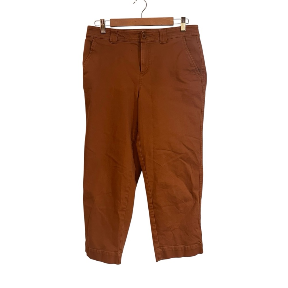 Rust Brown Straight Cropped Ankle Pants a new day Size 8